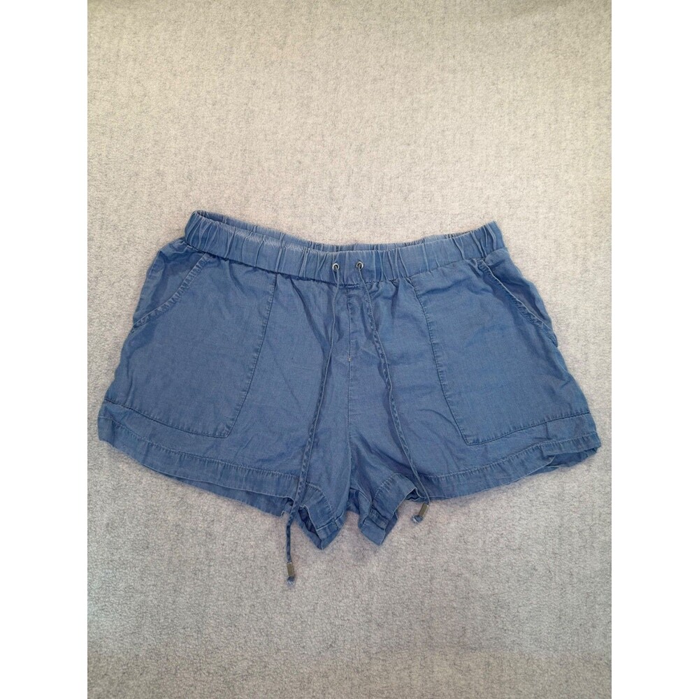 Mossimo Shorts Women's M Chambray Pull-On Elastic Waist Drawstring Beach